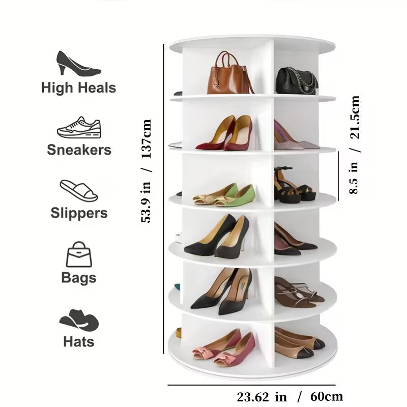 360° Rotating Shoe Organizer